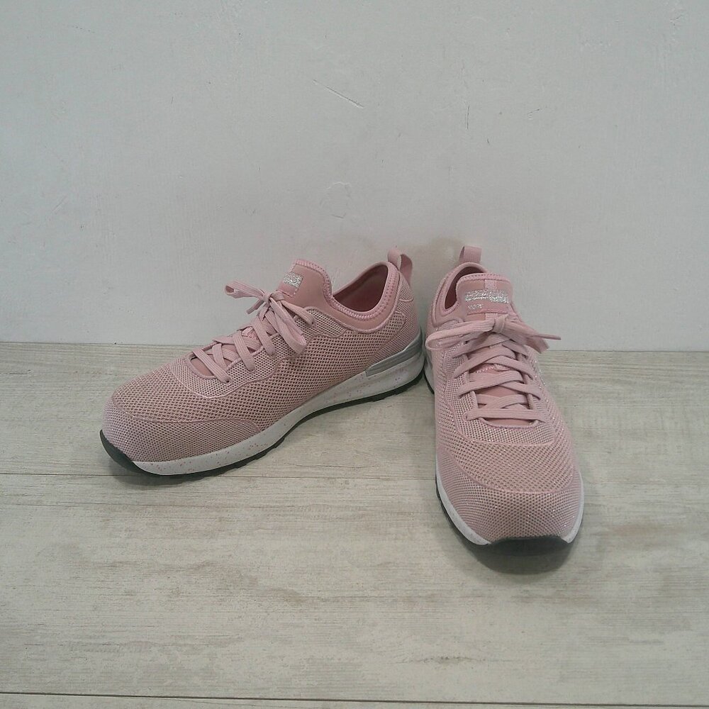Skechers Work Pink Silver Feminine Bulklin Balran Comp Toe Slip Resistant 9.5 W